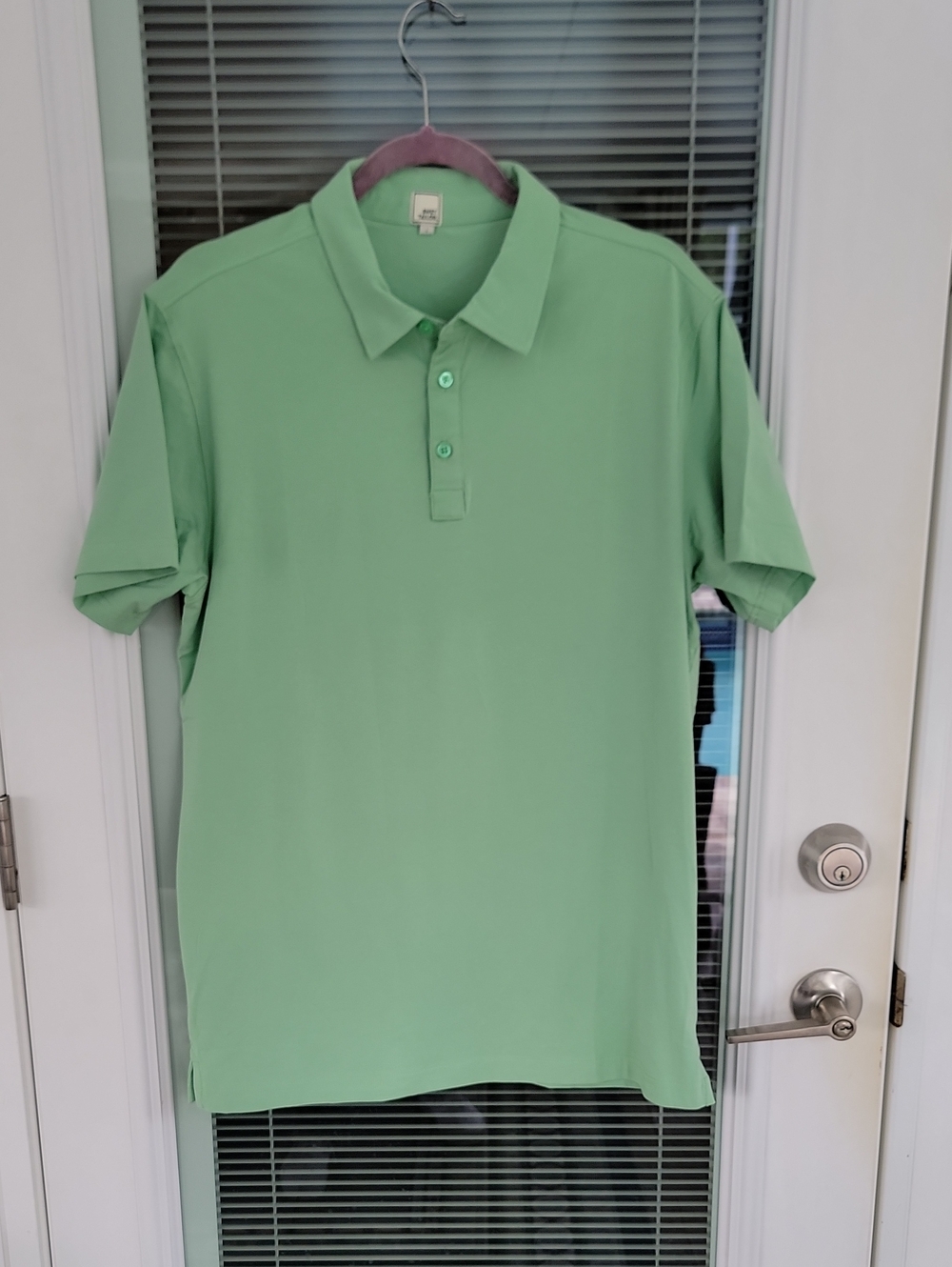 Swet Tailor Men's Mint Green Polo Short Sleeve Shirt Sz L Cotton